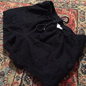 Black shorts with embellishments